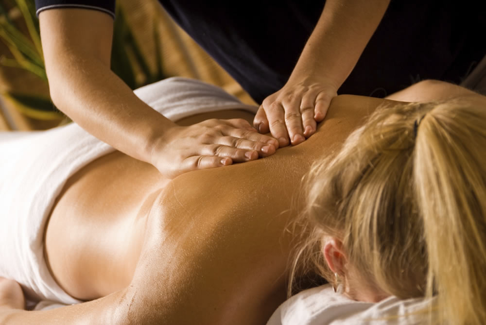 Woman at Day Spa Getting a Massage